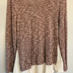 BKE sweater in pretty burgundy brown color